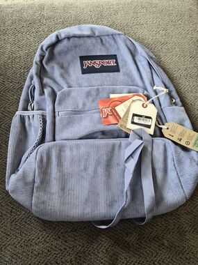 Jansport Corduroy Backpack in Light Blue NEW